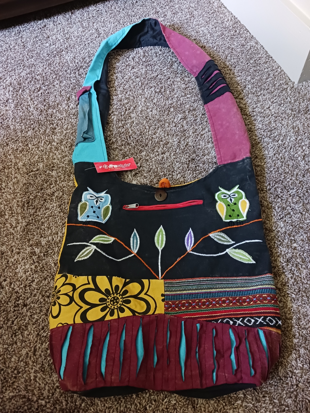 NWT Frestyle Hippie Patchwork Shoulder/Crossbody Bag